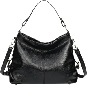 Faux Leather Purses Satchel for Women Work Tote Bags with Strap Vintage Top-Handle Handbags Office Bag for Women(Black)