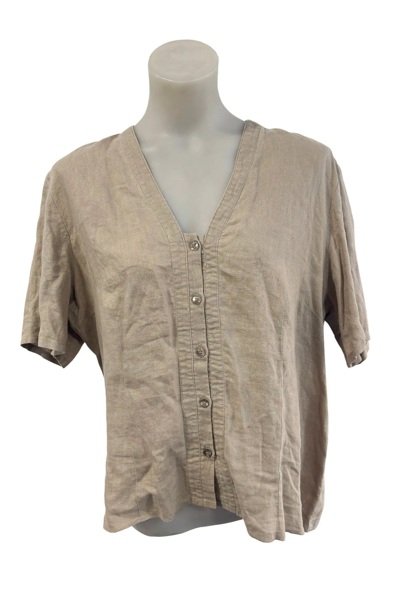 Fredrick NZ made linen blouse, 18