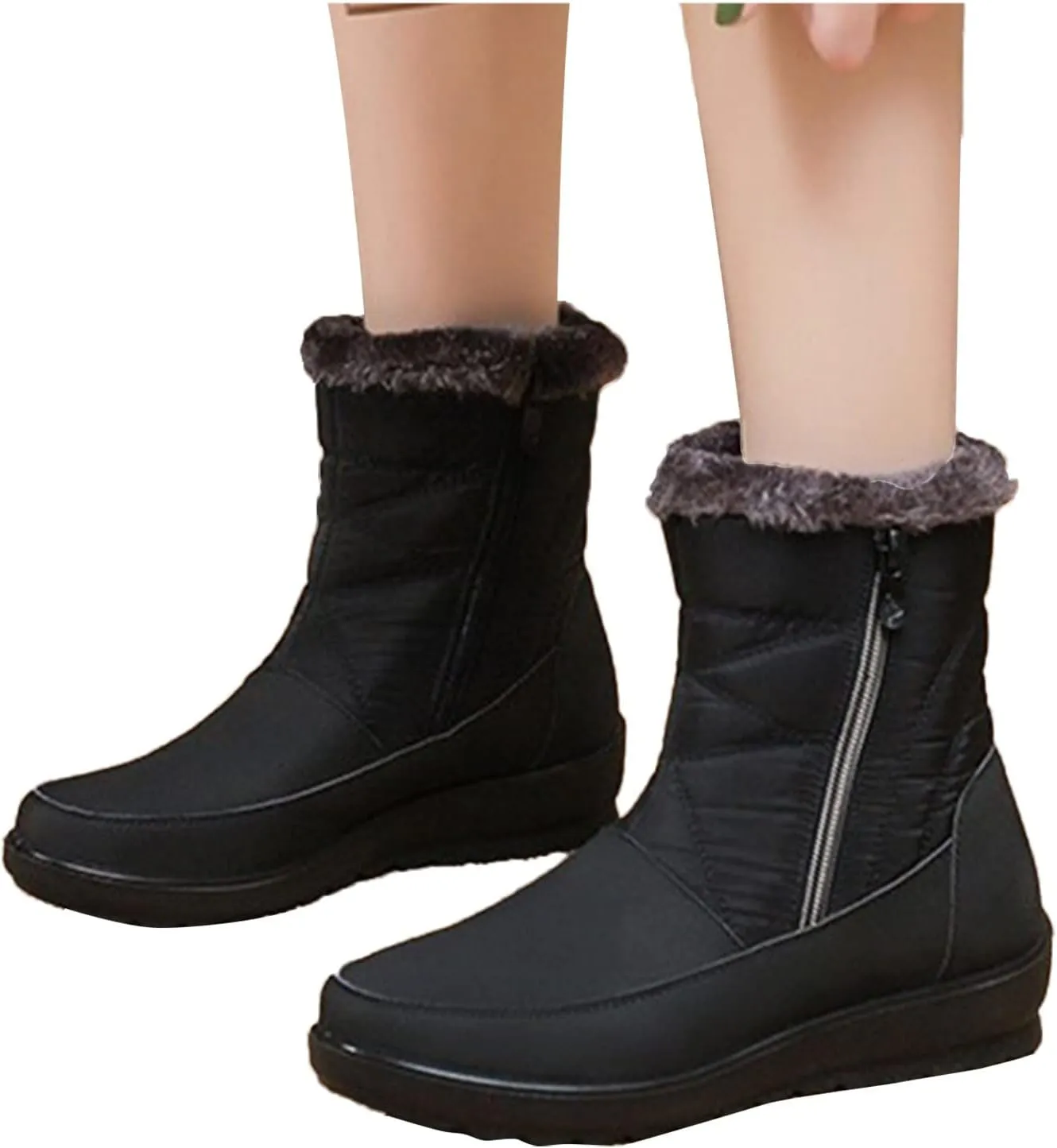 Furry Snow Boots for Women Zapatos Para Invierno Mujer Botas De Invierno Womens Duck Boots Winter Boots for Women Fashion Size 12