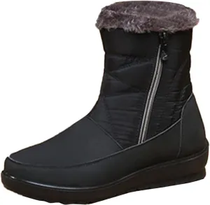 Furry Snow Boots for Women Zapatos Para Invierno Mujer Botas De Invierno Womens Duck Boots Winter Boots for Women Fashion Size 12