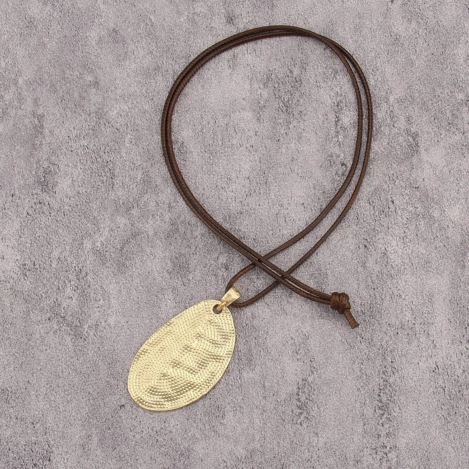 GelConnie Leather Necklaces Turquoise Long Boho Necklaces for Women Brown Chunky Circle Pendant Chocker Necklace Gold Sweater Necklace