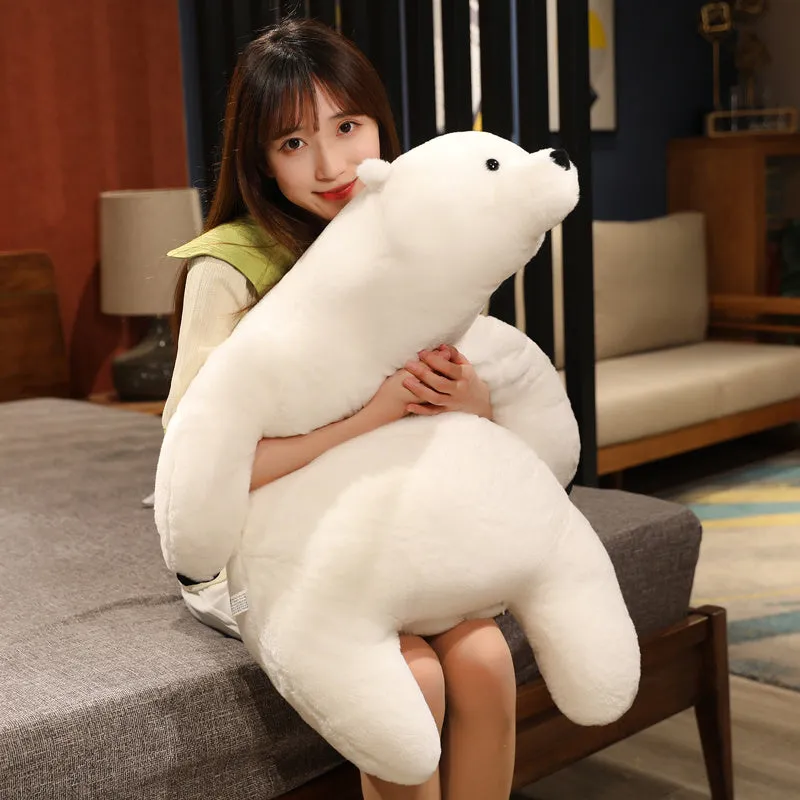 Giant White Fluffy Kawaii Polar Bear Stuffed Animals Plushies