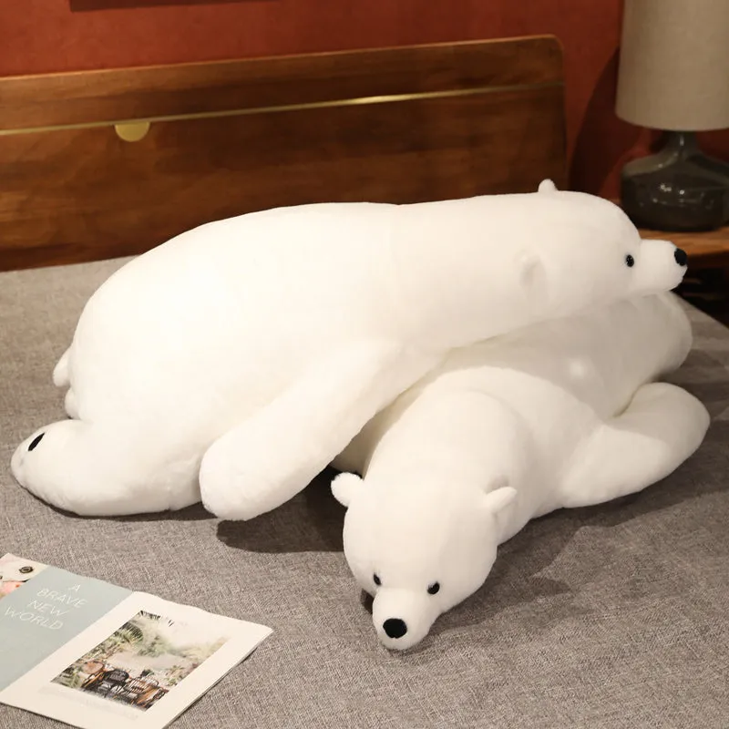 Giant White Fluffy Kawaii Polar Bear Stuffed Animals Plushies