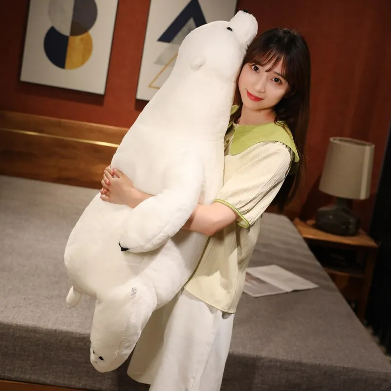 Giant White Fluffy Kawaii Polar Bear Stuffed Animals Plushies