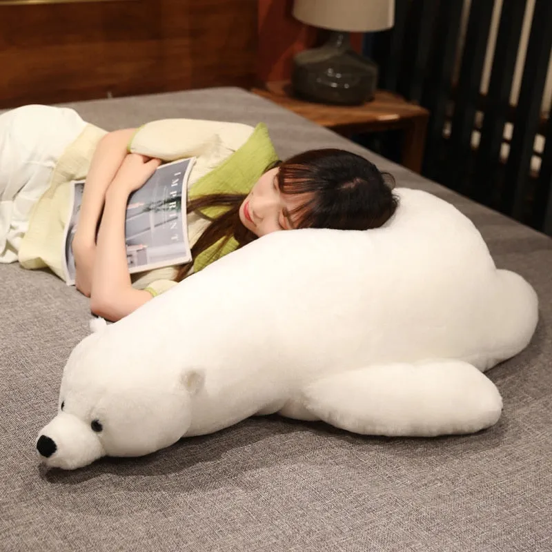 Giant White Fluffy Kawaii Polar Bear Stuffed Animals Plushies