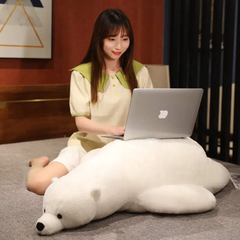 Giant White Fluffy Kawaii Polar Bear Stuffed Animals Plushies