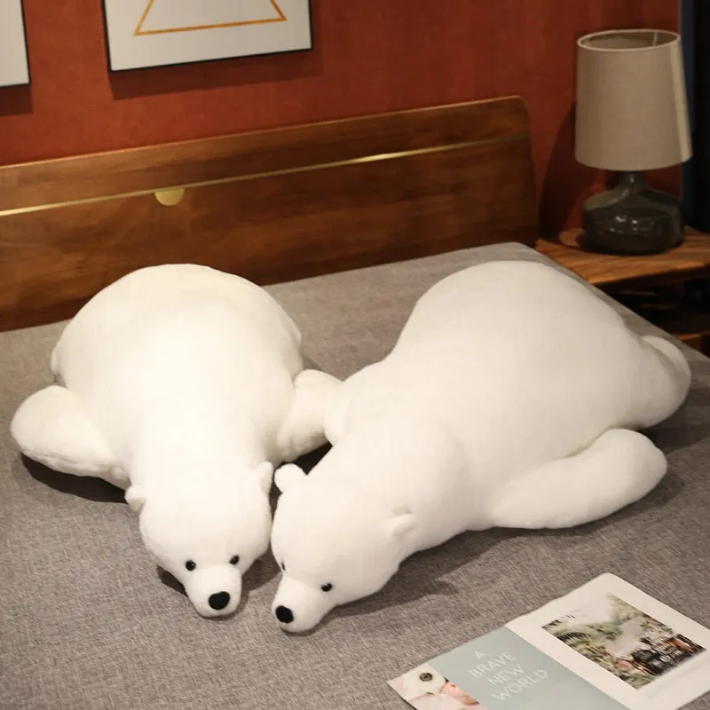 Giant White Fluffy Kawaii Polar Bear Stuffed Animals Plushies