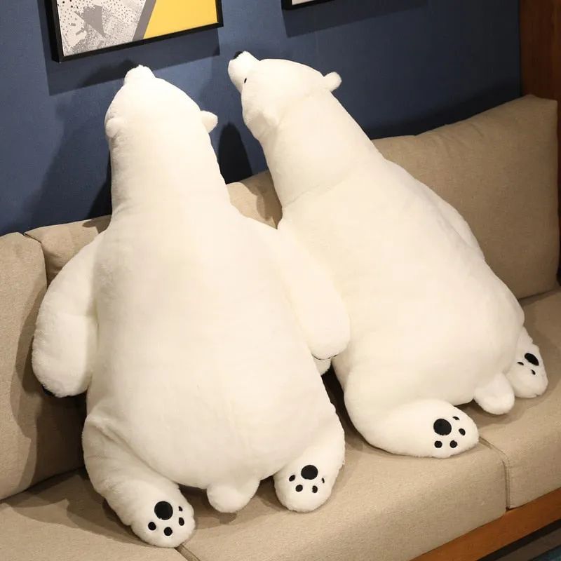 Giant White Fluffy Kawaii Polar Bear Stuffed Animals Plushies