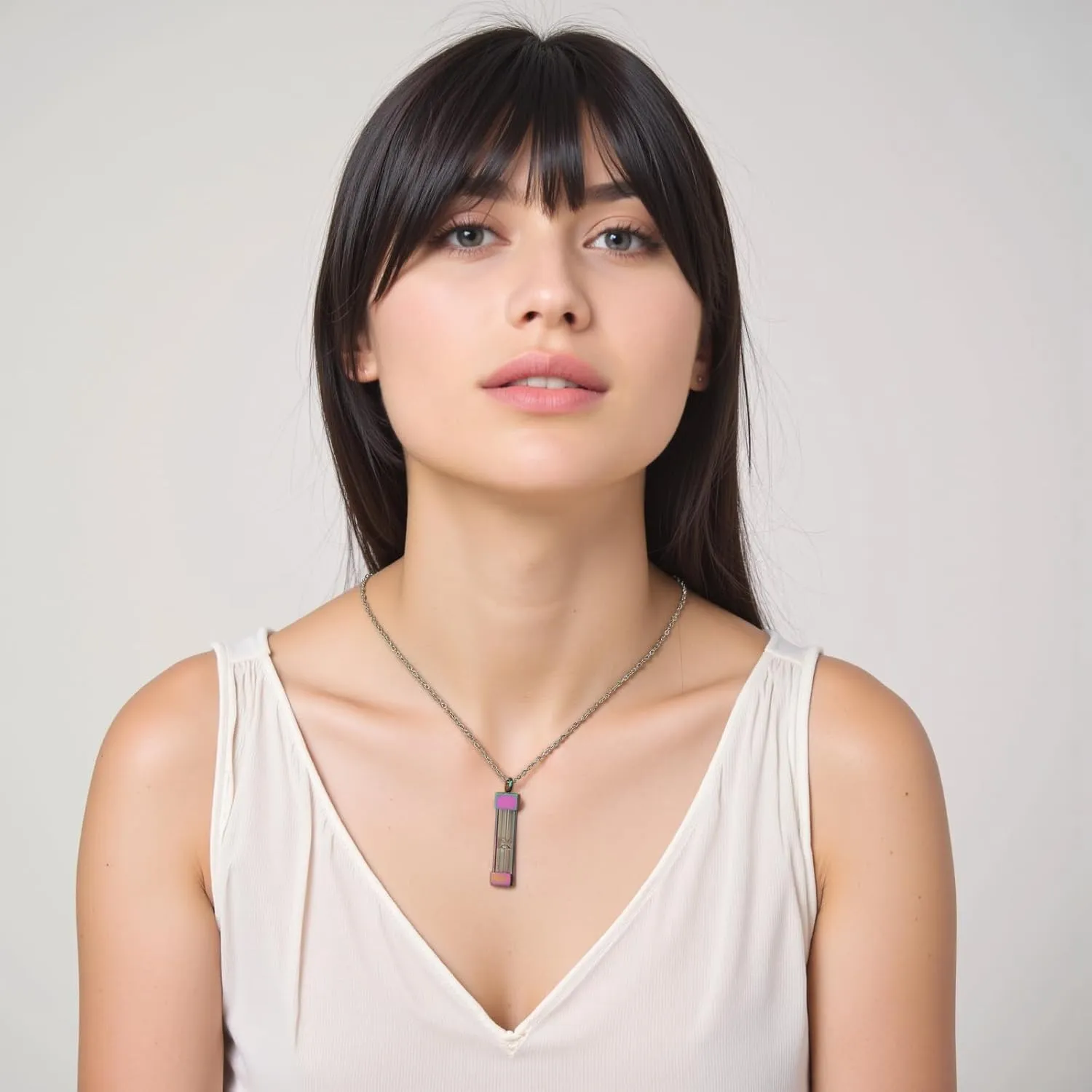 Glass Hourglass Cremation Jewelry Necklace for Ashes Memorial Lockets for Ashes Stainless Steel Keepsake Urn Ashes Pendants for Women/Men Loved One Memorial Jewelry