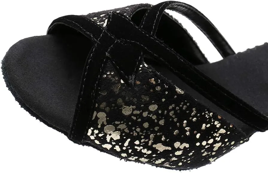 Glitter Latin Dance Shoes Ballroom Performance Dance Sandals for Women, MF1818-6