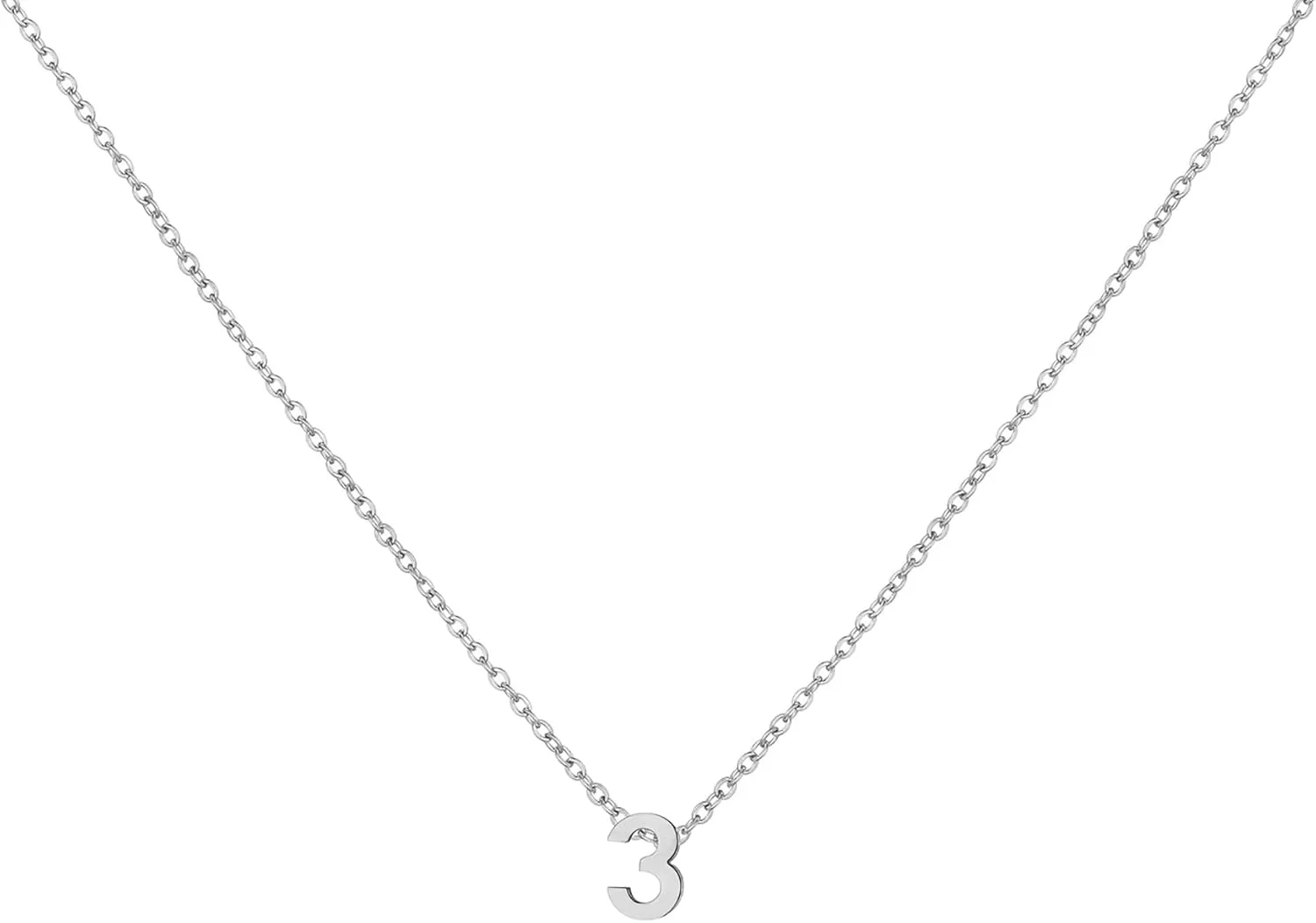 Gold Number Necklace for Women 18K Gold Plated Dainty Charm Birth Month Cute Pendant Choker Necklace Personalized Jewelry Birthday Gift for Her