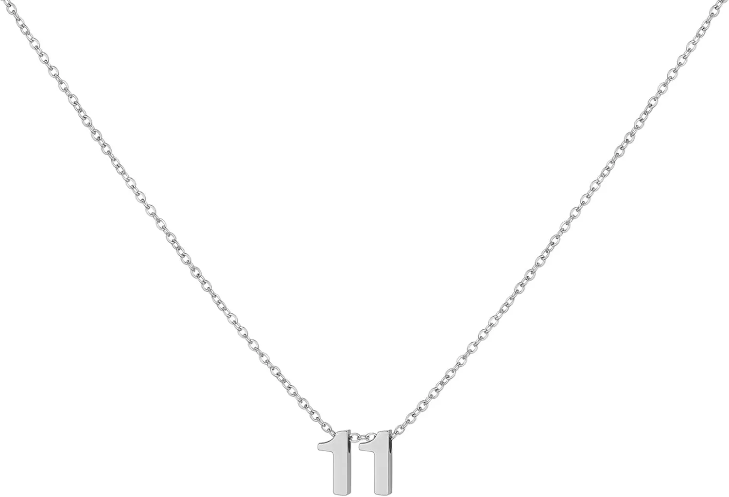 Gold Number Necklace for Women 18K Gold Plated Dainty Charm Birth Month Cute Pendant Choker Necklace Personalized Jewelry Birthday Gift for Her
