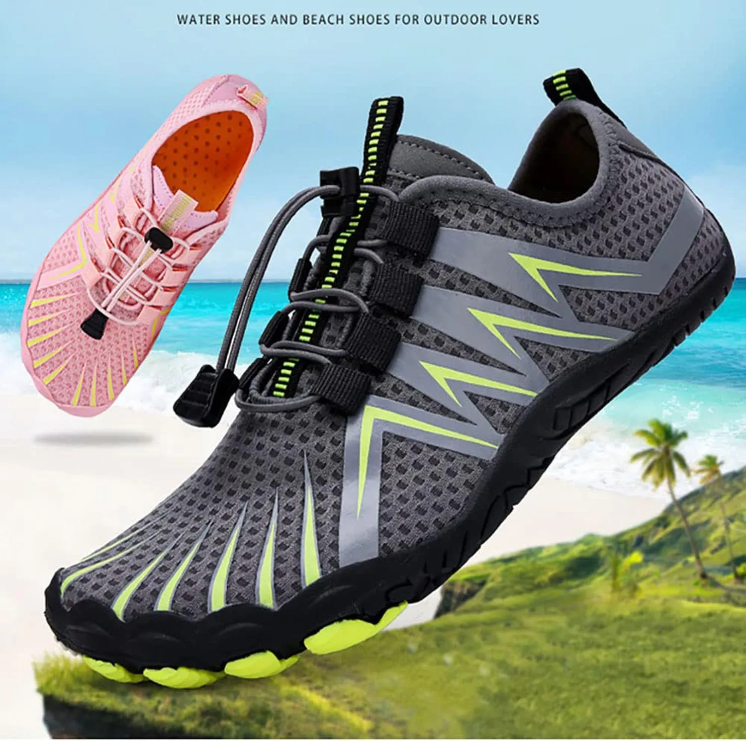 Grounded Barefoot Athletic Footwear Women Men Hiking Water Sports Shoes Non-Slip Wide Toe Box