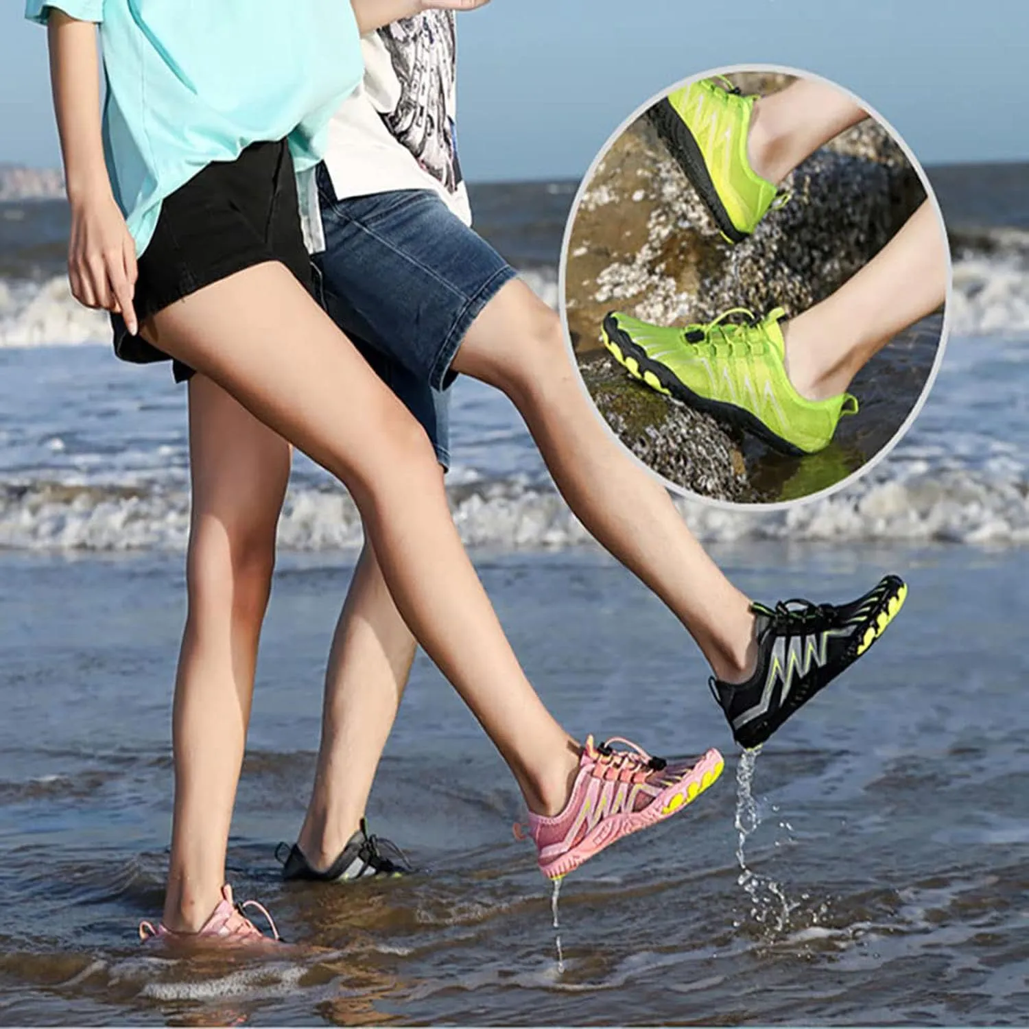 Grounded Barefoot Athletic Footwear Women Men Hiking Water Sports Shoes Non-Slip Wide Toe Box