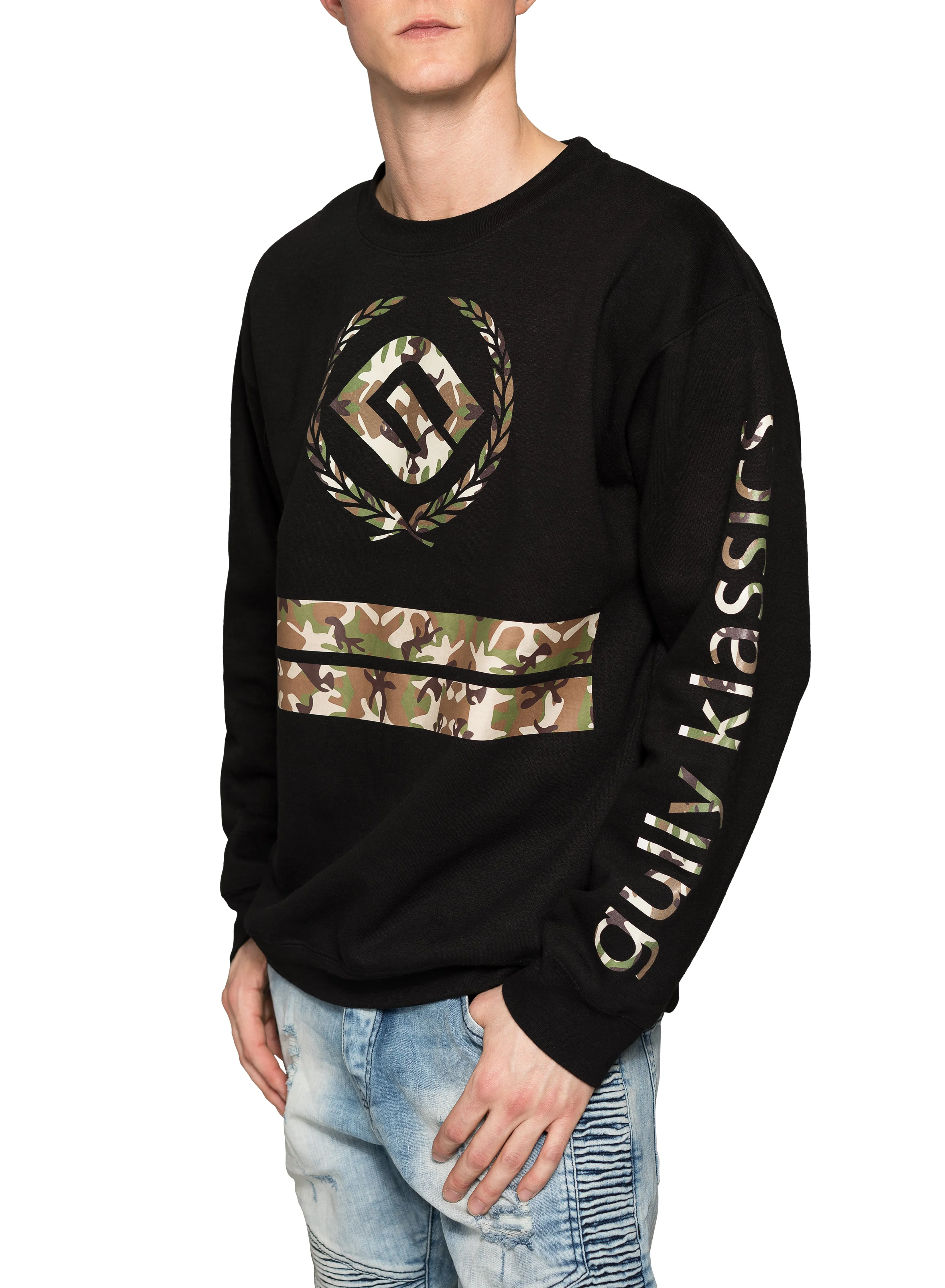 Gully Klassics Camo Crewneck