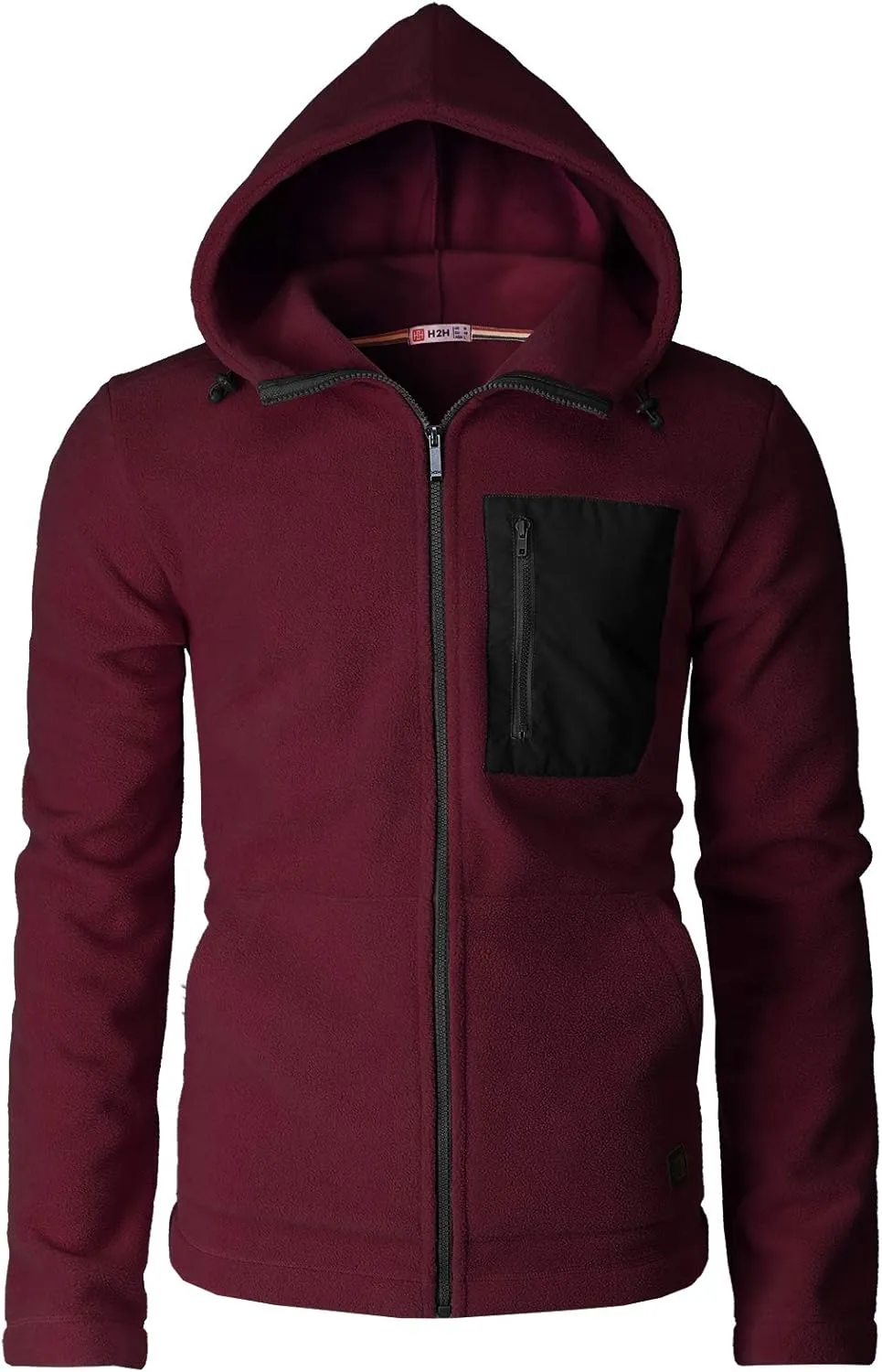 H2H Mens Casual Slim Fit Zip-up Fleece Jackets Active Winter Jackets Thermal
