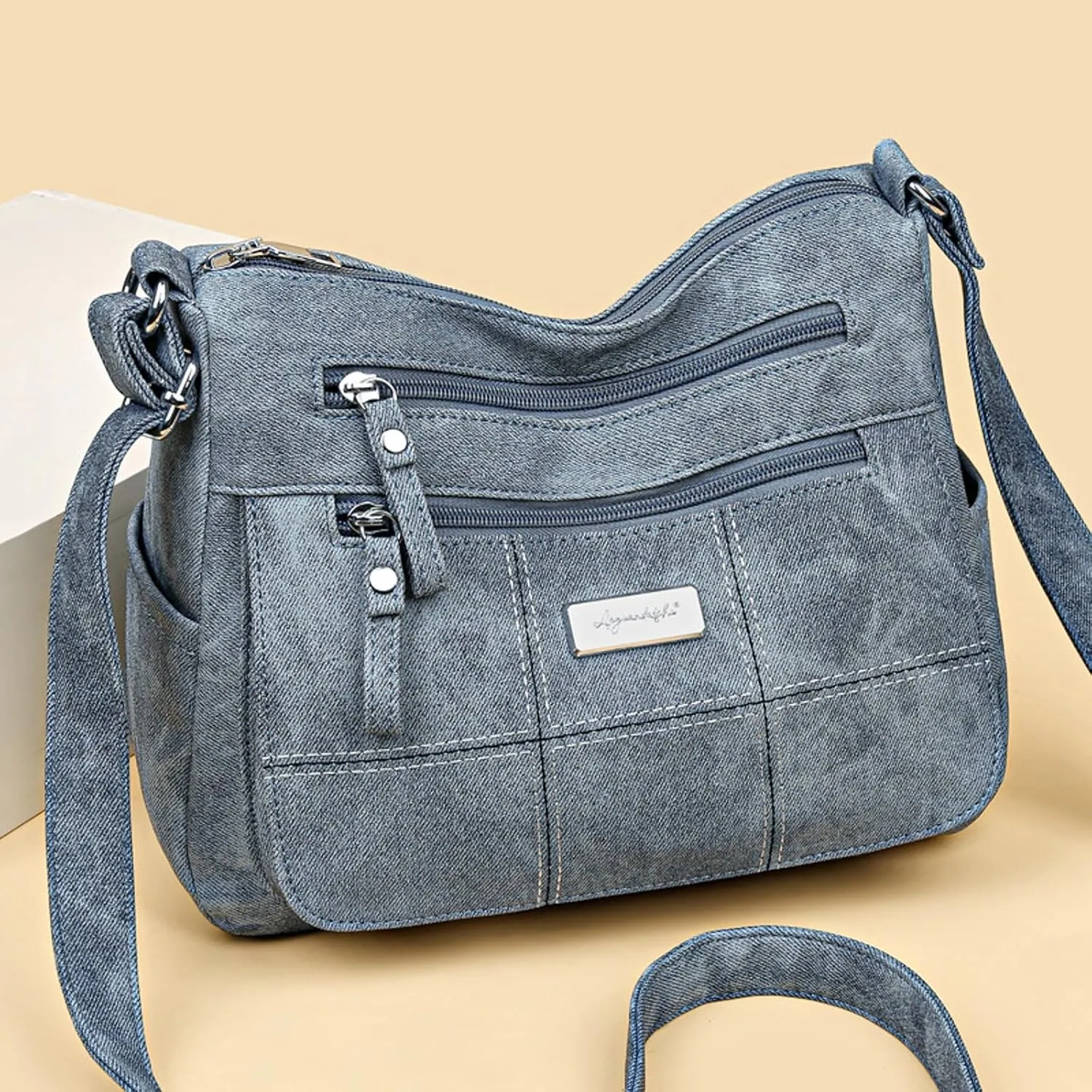 Handbags for Womens Capacity PU Leather Zipper Purse Satchel Bags Crossbody Casual Travel Tote Bag Messenger Bags