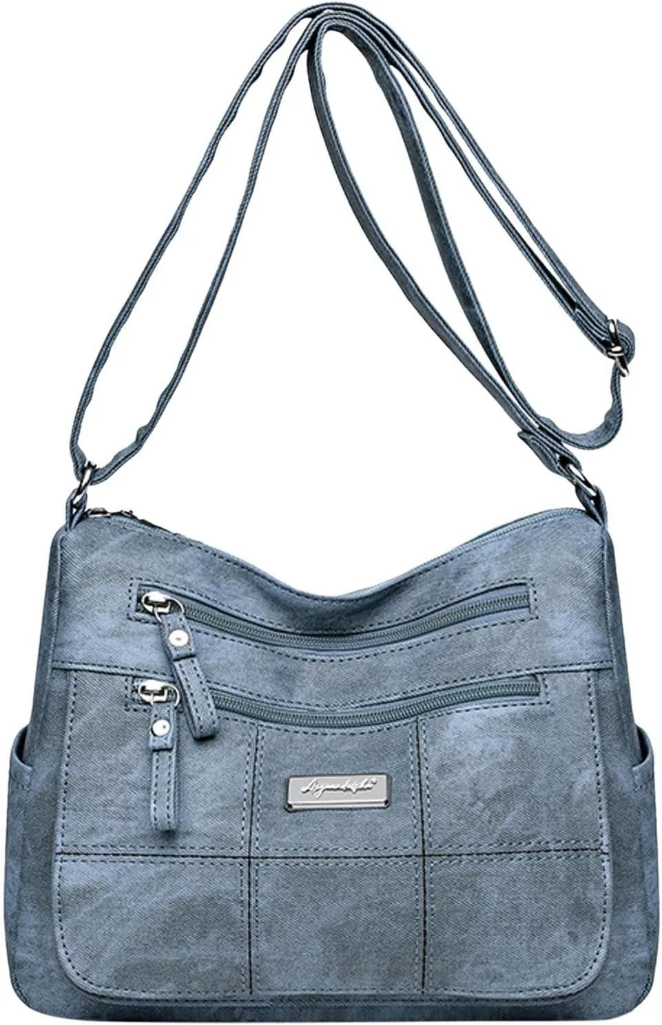 Handbags for Womens Capacity PU Leather Zipper Purse Satchel Bags Crossbody Casual Travel Tote Bag Messenger Bags