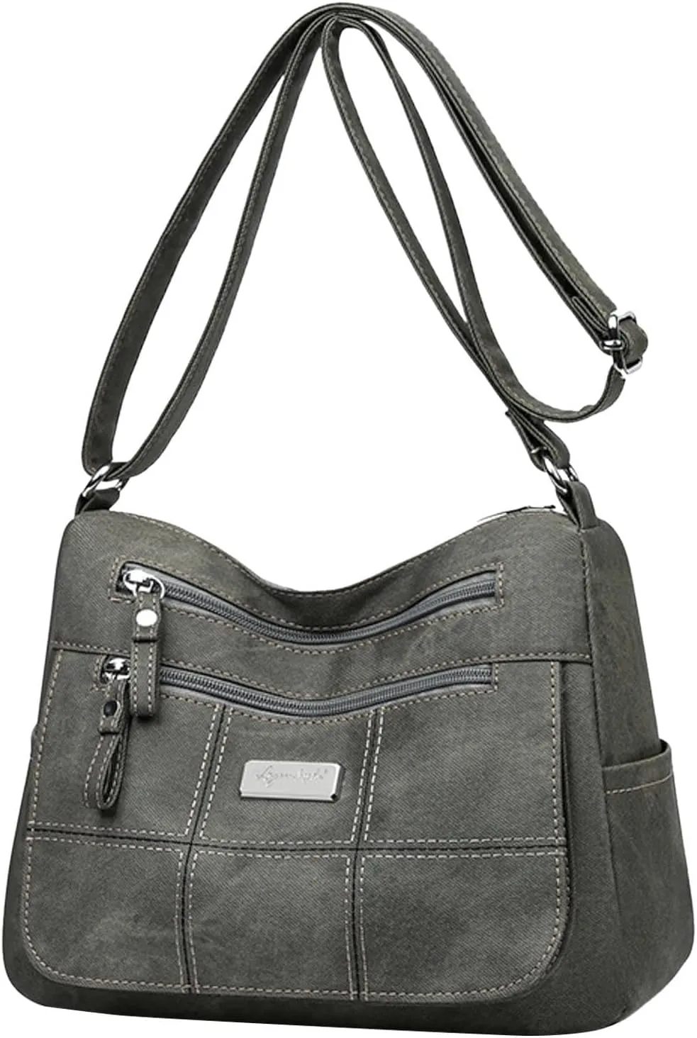 Handbags for Womens Capacity PU Leather Zipper Purse Satchel Bags Crossbody Casual Travel Tote Bag Messenger Bags