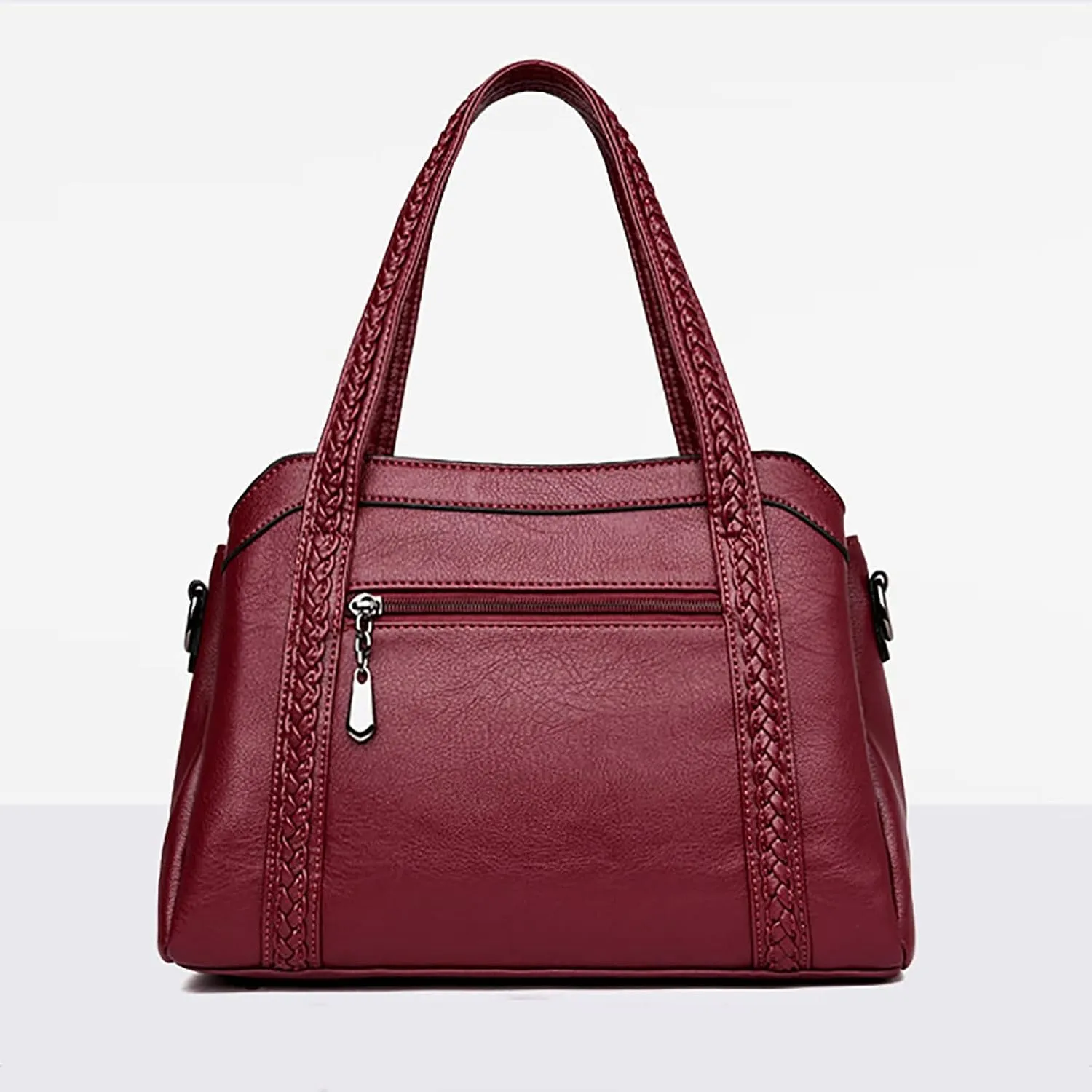 Handbags for Womens Cat Pendant PU Leather Textured Tote Bag Purse Adjustable Strap Crossbody Zipper Satchel Bags