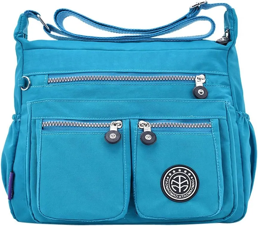 Handbags for Womens Nylon Zipper Shoulder Bag Capacity Satchel Bags Crossbody Casual Travel Roomy Messenger Bags