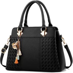 Handbags for Womens PU Leather Zipper Tote Bag Purse Roomy Crossbody Fashion Top Handle Satchel Messenger Shoulder Bags
