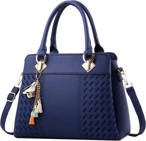 Handbags for Womens PU Leather Zipper Tote Bag Purse Roomy Crossbody Fashion Top Handle Satchel Messenger Shoulder Bags