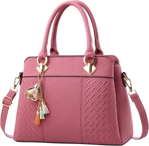Handbags for Womens PU Leather Zipper Tote Bag Purse Roomy Crossbody Fashion Top Handle Satchel Messenger Shoulder Bags