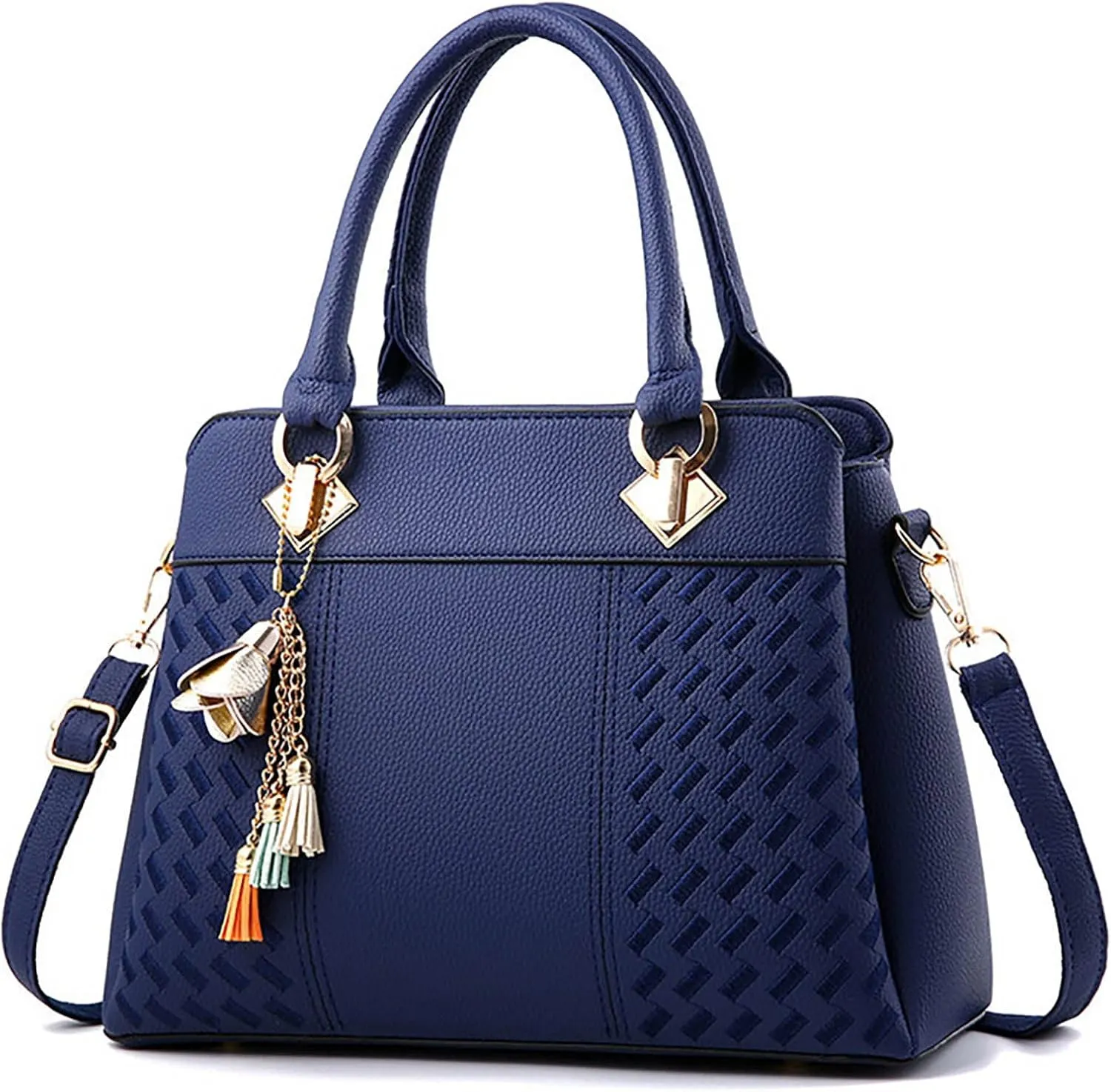 Handbags for Womens PU Leather Zipper Tote Bag Purse Roomy Crossbody Fashion Top Handle Satchel Messenger Shoulder Bags
