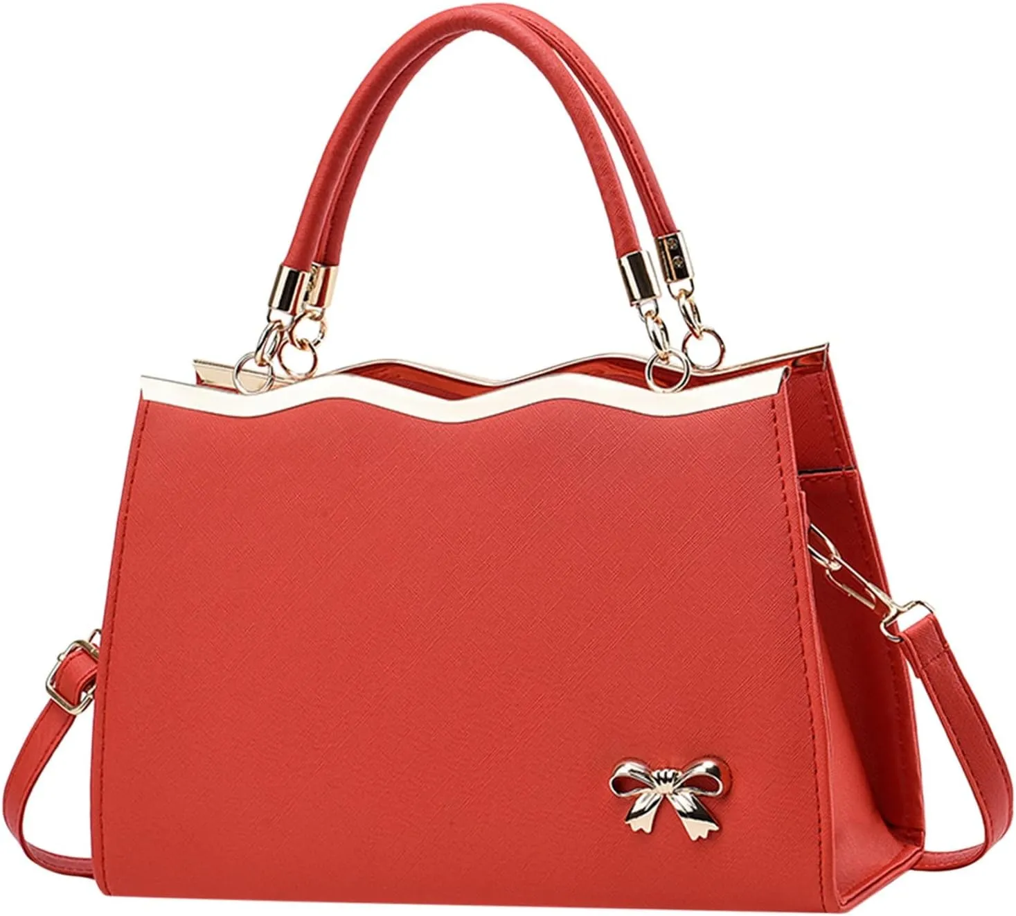Handbags for Womens Top Handle Shoulder Purse Satchel PU Leather Fashion Bags Roomy Zipper Tote Bag
