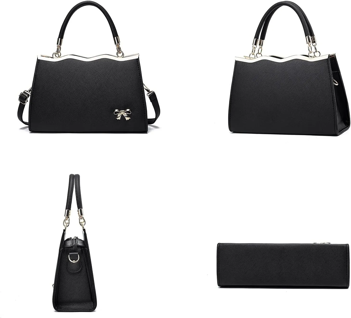 Handbags for Womens Top Handle Shoulder Purse Satchel PU Leather Fashion Bags Roomy Zipper Tote Bag