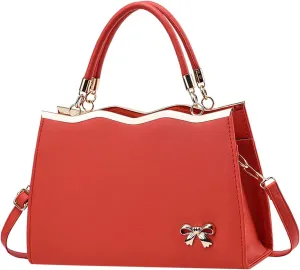 Handbags for Womens Top Handle Shoulder Purse Satchel PU Leather Fashion Bags Roomy Zipper Tote Bag