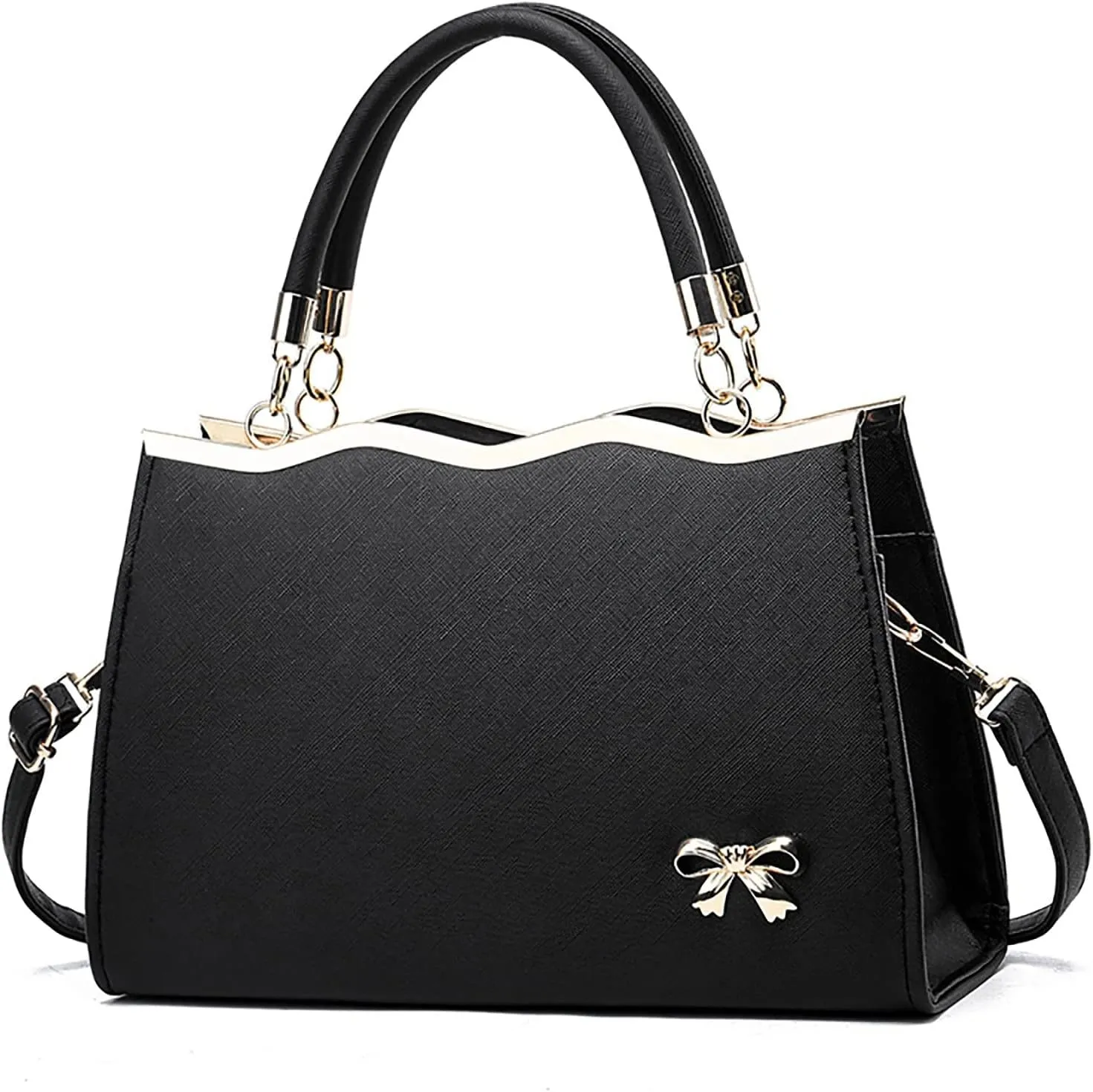 Handbags for Womens Top Handle Shoulder Purse Satchel PU Leather Fashion Bags Roomy Zipper Tote Bag