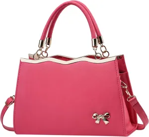 Handbags for Womens Top Handle Shoulder Purse Satchel PU Leather Fashion Bags Roomy Zipper Tote Bag