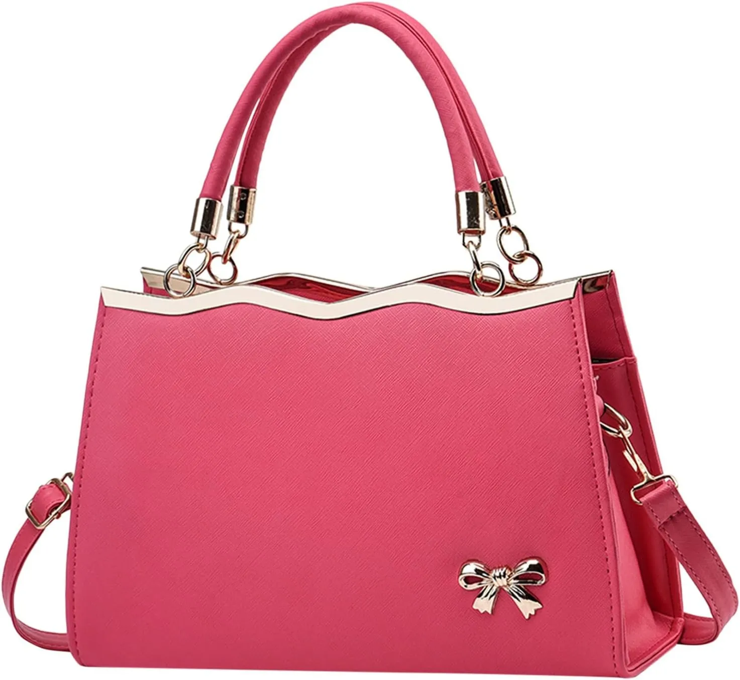 Handbags for Womens Top Handle Shoulder Purse Satchel PU Leather Fashion Bags Roomy Zipper Tote Bag
