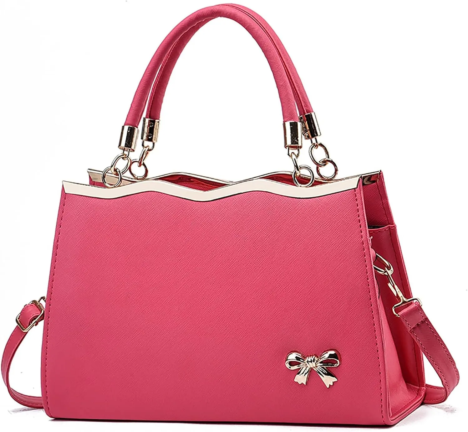 Handbags for Womens Top Handle Shoulder Purse Satchel PU Leather Fashion Bags Roomy Zipper Tote Bag