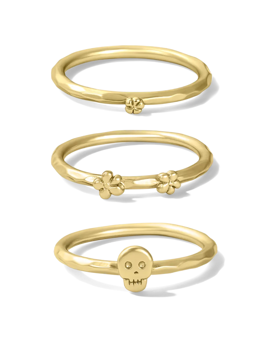 Heart Bones Ring Set