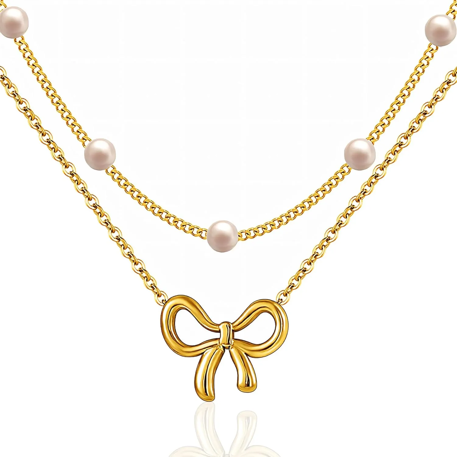 Heart Chain Necklaces Gold Heart Necklaces Layered Stainless Steel Jewelry Choker Pendant Necklace Heart Necklace for Women