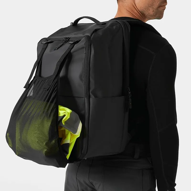 Helly-Hansen Barcode Backpack 35L - Unisex Waterproof Backpacks for Outdoor Adventures, Travel, and Everyday Use, 990 Black - STD