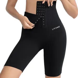 High Waist Corset Leggings for Women Waist Trainer Tummy Control Yoga Pants with Adjustable Waist Belt