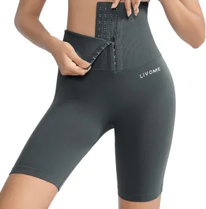 High Waist Corset Leggings for Women Waist Trainer Tummy Control Yoga Pants with Adjustable Waist Belt