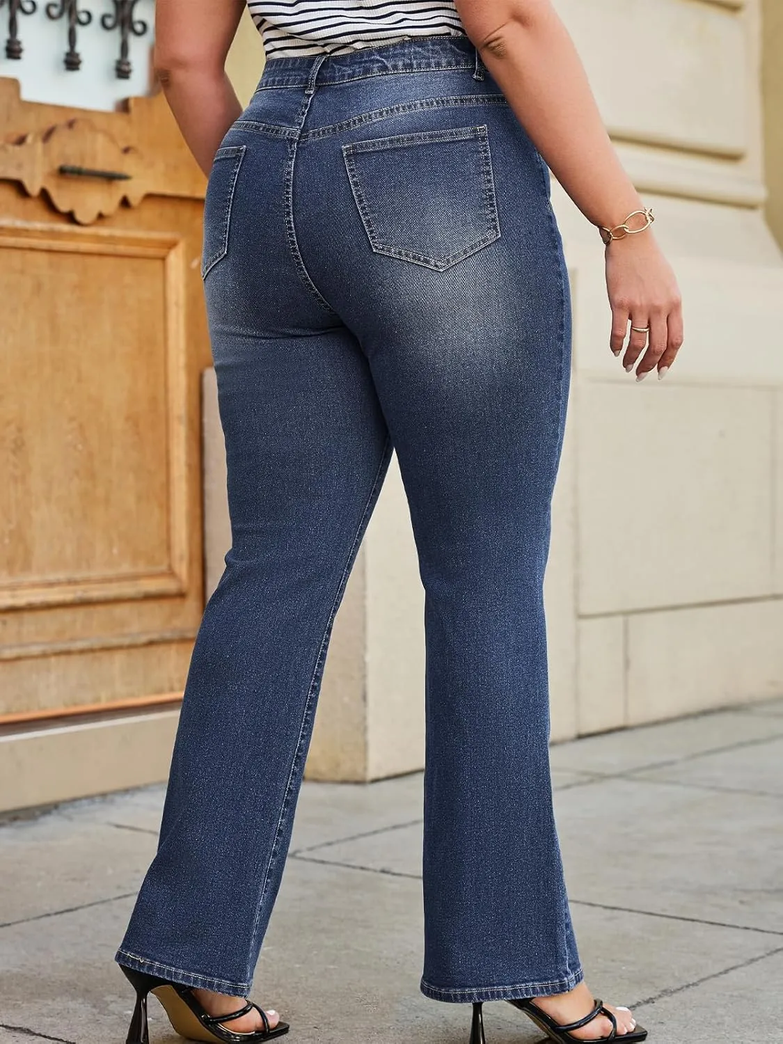 High Waisted Jeans for Women Plus Size Stretchy Bootcut Womens Jeans Boot Cut Jeans for Woman High Rise