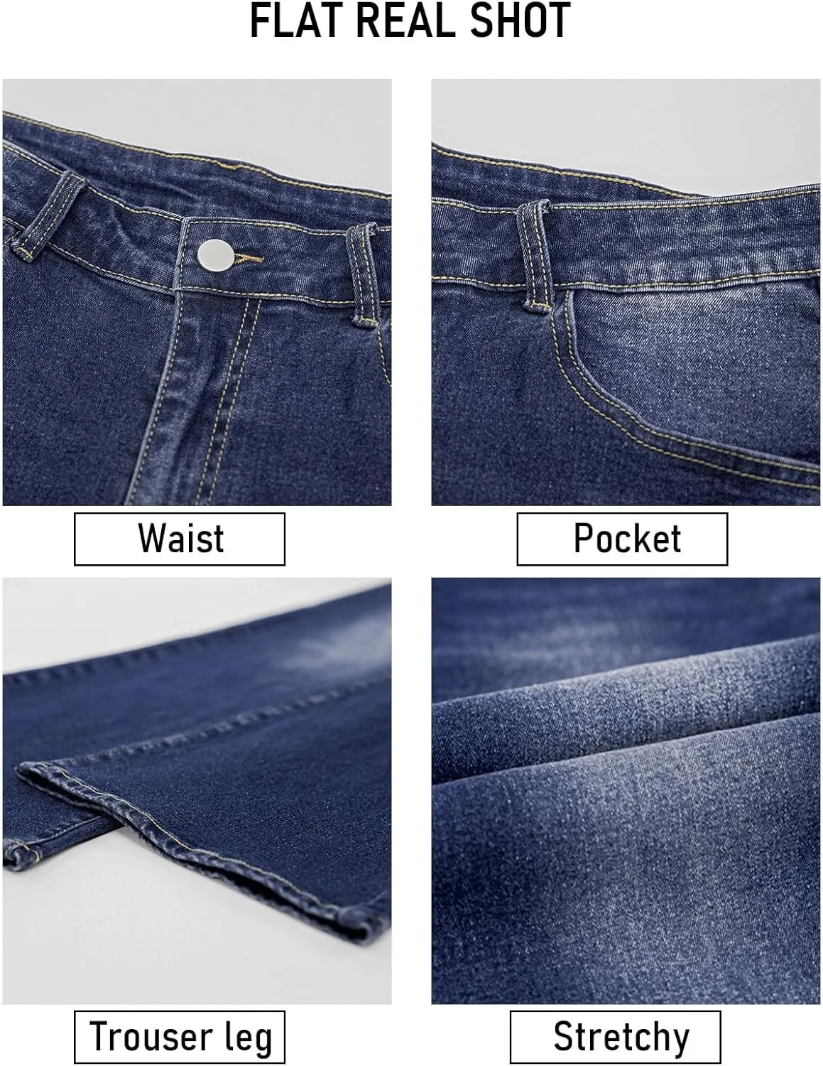High Waisted Jeans for Women Plus Size Stretchy Bootcut Womens Jeans Boot Cut Jeans for Woman High Rise