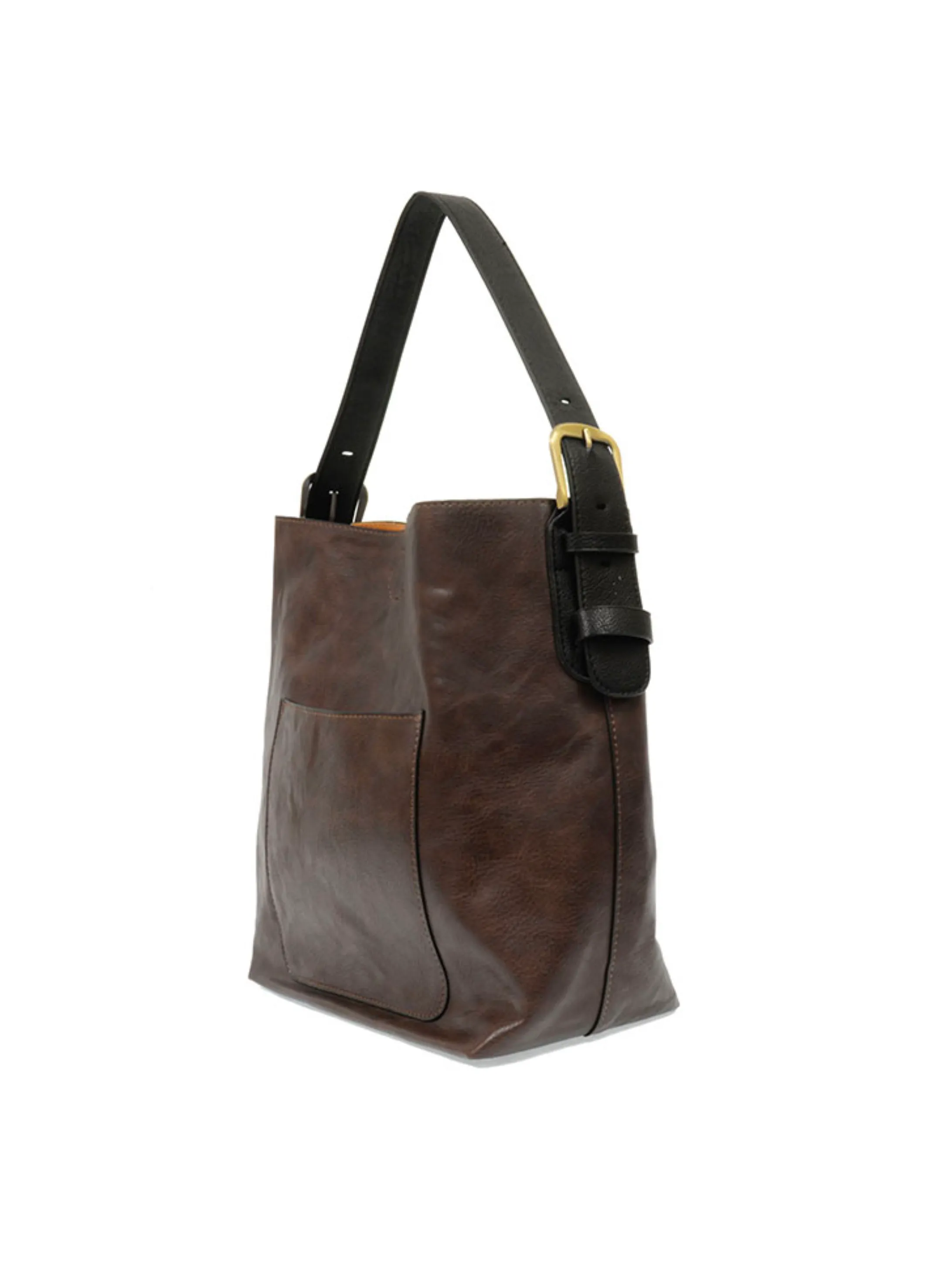 Hobo Black Handle Handbag [Dark Oat-L8008]