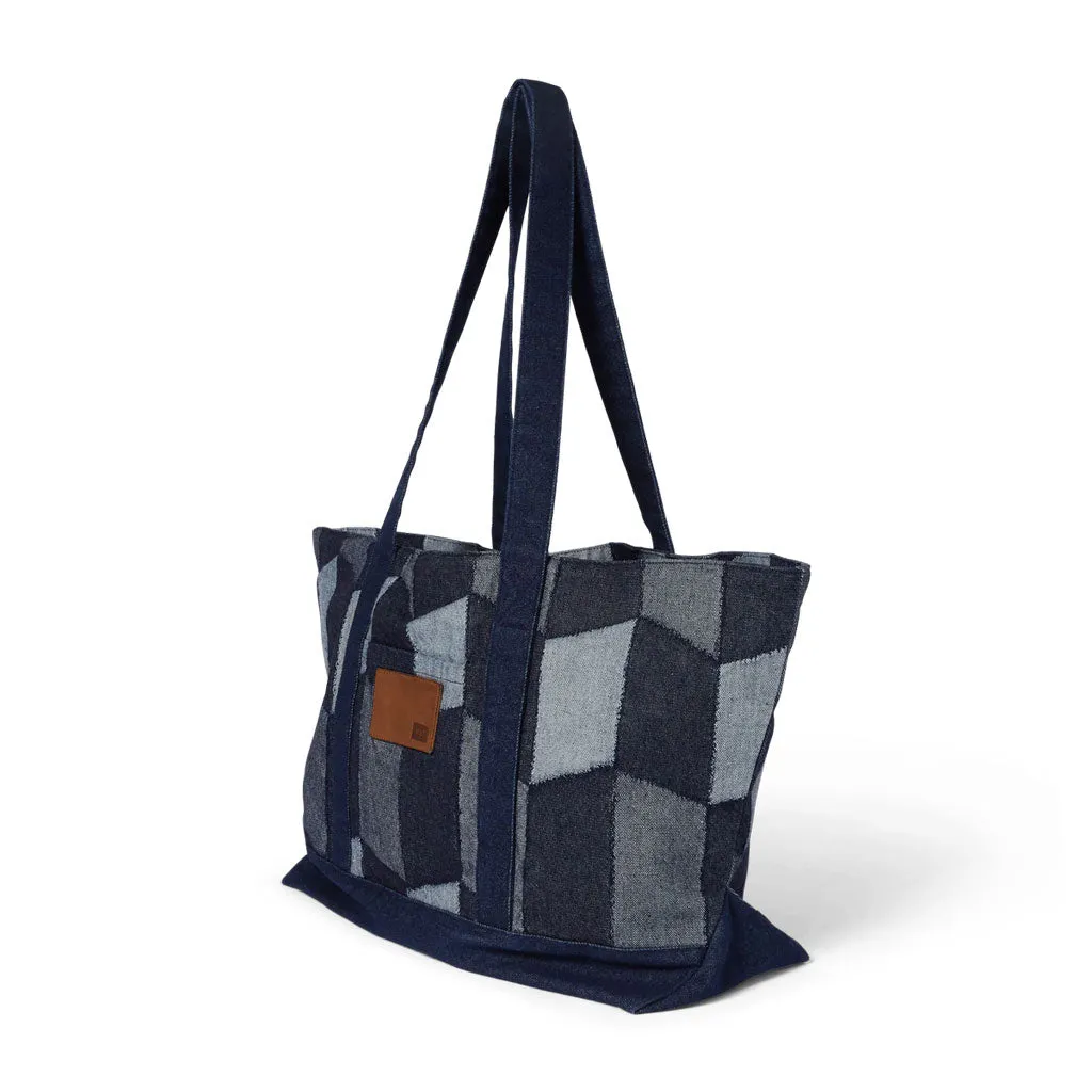 HUF PATCHWORK DENIM TOTE - DENIM