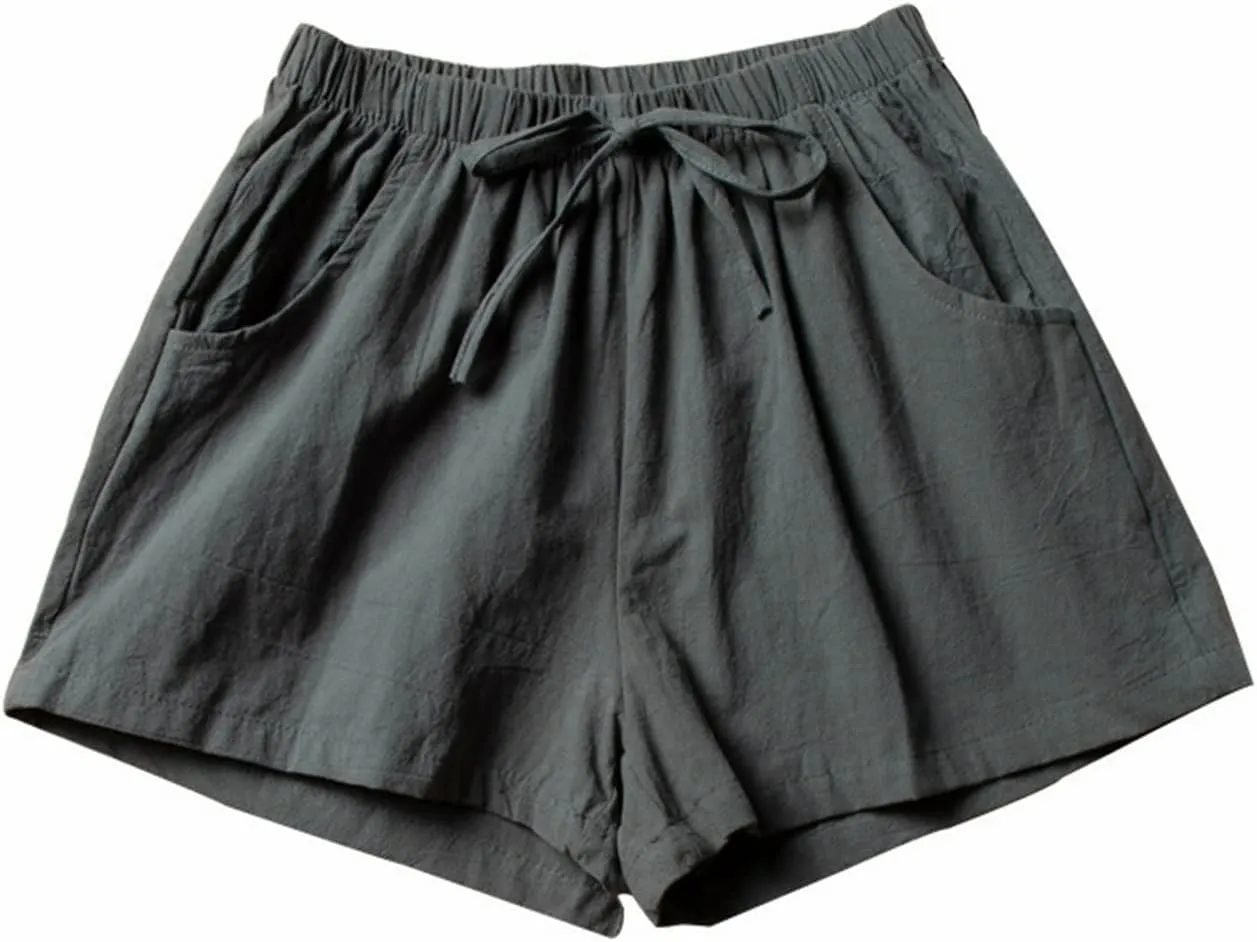 ICEGIA Women's Running Shorts Elastic High Waisted Shorts Pocket Sporty Workout Shorts Quick Dry Athletic Shorts Pants