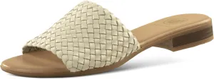 JATAREA Womens Slip-On Flat Sandals with Round Open Toe | Dressy Summer Slides for Women