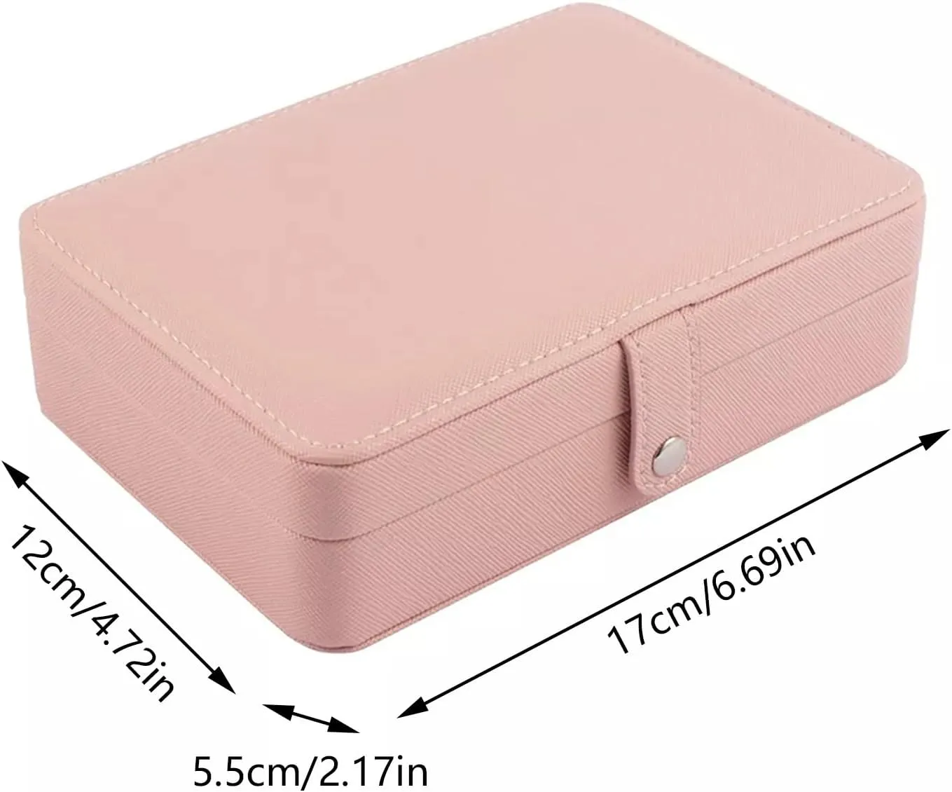 Jewelry Box for Girls,2025 New Upgrade 2 Layers Portable PU Leather Jewelry Organizer with Removable Tray,Travel Jewelry Case,Small Jewelry Box for Bracelets Christmas Gifts Earring Necklace Ring
