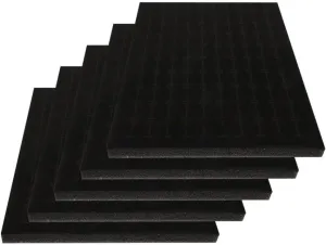 Jewelry Display Tray Inserts 5 Pack Black Velvet Ring Insert Display Trays, Jewelry Display Pad Tray Jewelry Display Insert Foam Pads for Jewelry Showcase, Storage Displays (11 x 7 In)