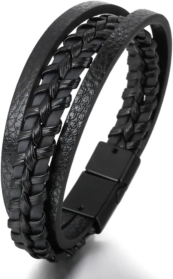 Jewelry Leather Rope Hand-Woven Bracelet Rope Ethnic Wind Men's Jewelry Bracelet